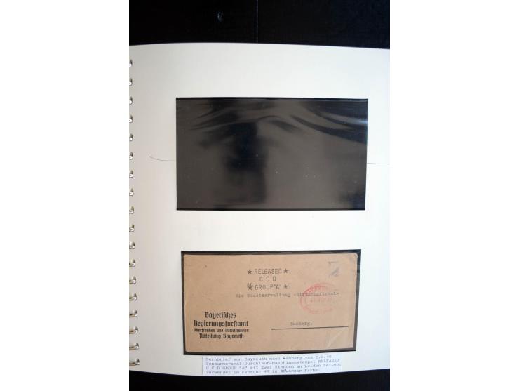 1945/48, umfangreiche Sammlung "Zensurpost" mit ca. 240 Briefen, Karten und Ganzsachen ab Überroller-Post mit vielen interess