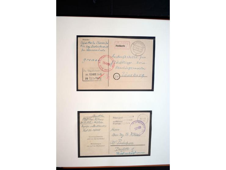 1945/48, umfangreiche Sammlung "Zensurpost" mit ca. 240 Briefen, Karten und Ganzsachen ab Überroller-Post mit vielen interess