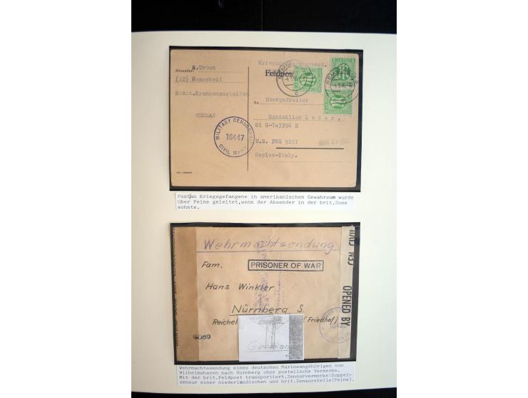1945/48, umfangreiche Sammlung "Zensurpost" mit ca. 240 Briefen, Karten und Ganzsachen ab Überroller-Post mit vielen interess