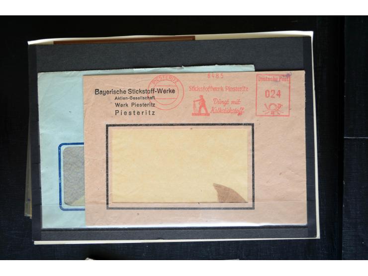 1945/50 (ca.), einige hundert Briefe, Karten und Ganzsachen mit sehr vielen besseren Verwendungen und Besonderheiten, dabei u