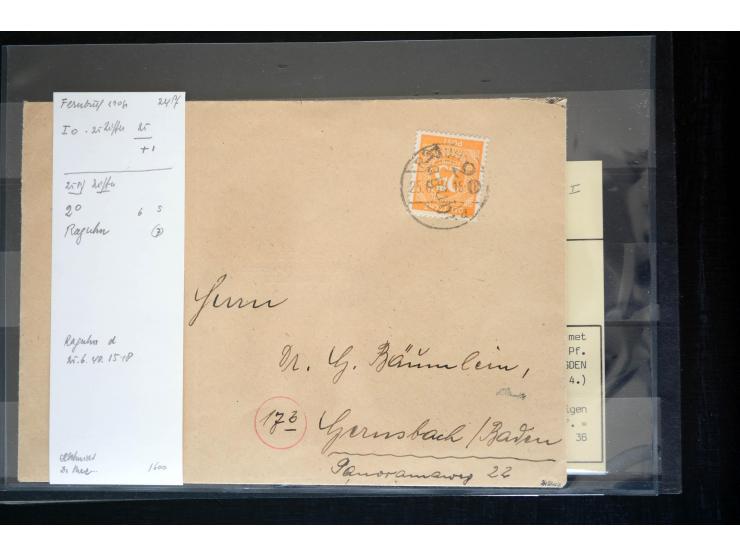 1945/50 (ca.), einige hundert Briefe, Karten und Ganzsachen mit sehr vielen besseren Verwendungen und Besonderheiten, dabei u