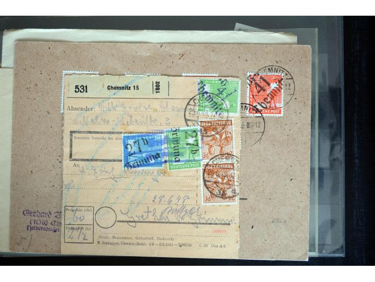 1945/50 (ca.), einige hundert Briefe, Karten und Ganzsachen mit sehr vielen besseren Verwendungen und Besonderheiten, dabei u