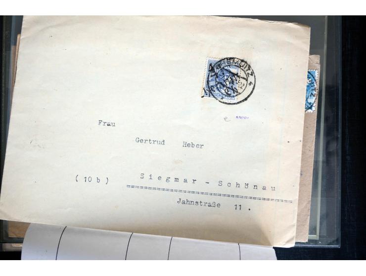 1945/50 (ca.), einige hundert Briefe, Karten und Ganzsachen mit sehr vielen besseren Verwendungen und Besonderheiten, dabei u