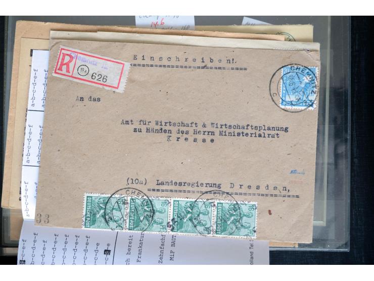 1945/50 (ca.), einige hundert Briefe, Karten und Ganzsachen mit sehr vielen besseren Verwendungen und Besonderheiten, dabei u