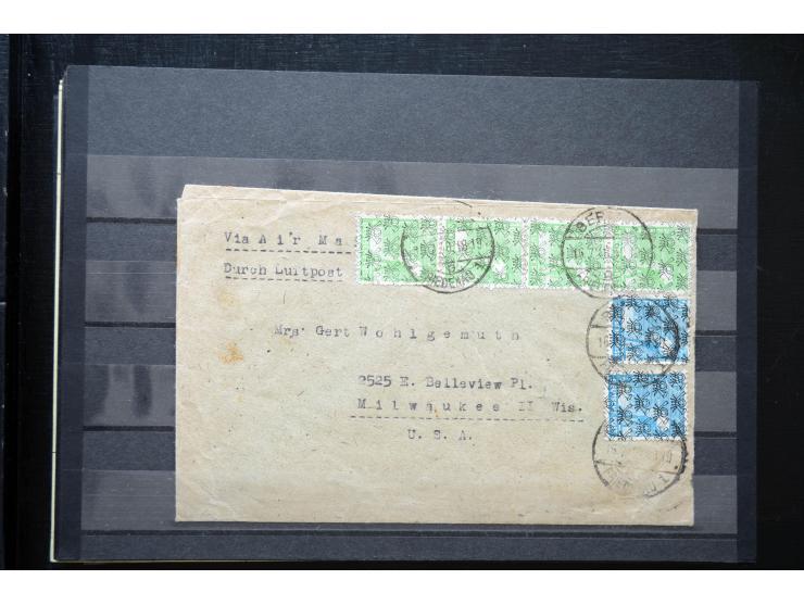 1945/50 (ca.), einige hundert Briefe, Karten und Ganzsachen mit sehr vielen besseren Verwendungen und Besonderheiten, dabei u