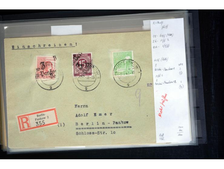 1945/50 (ca.), einige hundert Briefe, Karten und Ganzsachen mit sehr vielen besseren Verwendungen und Besonderheiten, dabei u