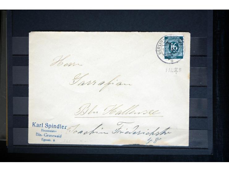 1945/50 (ca.), einige hundert Briefe, Karten und Ganzsachen mit sehr vielen besseren Verwendungen und Besonderheiten, dabei u