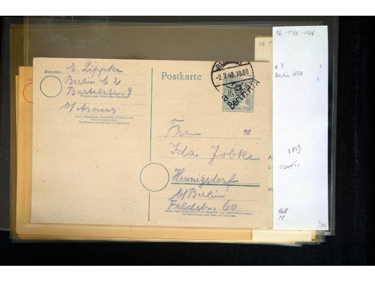 1945/50 (ca.), einige hundert Briefe, Karten und Ganzsachen mit sehr vielen besseren Verwendungen und Besonderheiten, dabei u