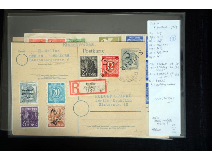 1945/50 (ca.), einige hundert Briefe, Karten und Ganzsachen mit sehr vielen besseren Verwendungen und Besonderheiten, dabei u