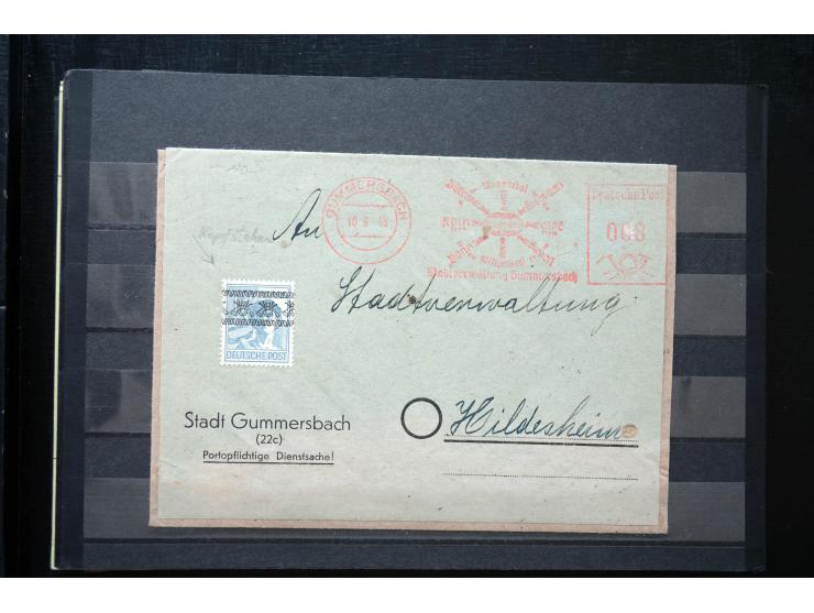 1945/50 (ca.), einige hundert Briefe, Karten und Ganzsachen mit sehr vielen besseren Verwendungen und Besonderheiten, dabei u