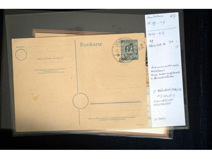 1945/50 (ca.), einige hundert Briefe, Karten und Ganzsachen mit sehr vielen besseren Verwendungen und Besonderheiten, dabei u