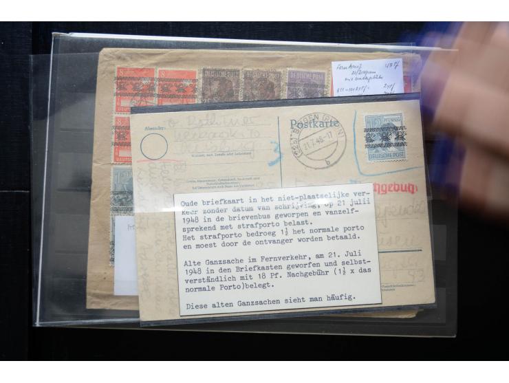1945/50 (ca.), einige hundert Briefe, Karten und Ganzsachen mit sehr vielen besseren Verwendungen und Besonderheiten, dabei u