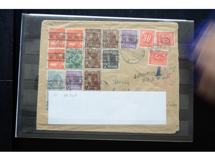 1945/50 (ca.), einige hundert Briefe, Karten und Ganzsachen mit sehr vielen besseren Verwendungen und Besonderheiten, dabei u