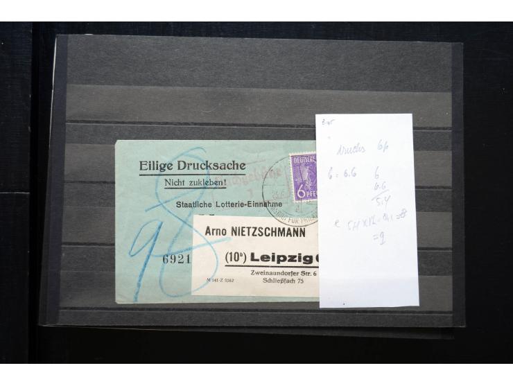 1945/50 (ca.), einige hundert Briefe, Karten und Ganzsachen mit sehr vielen besseren Verwendungen und Besonderheiten, dabei u