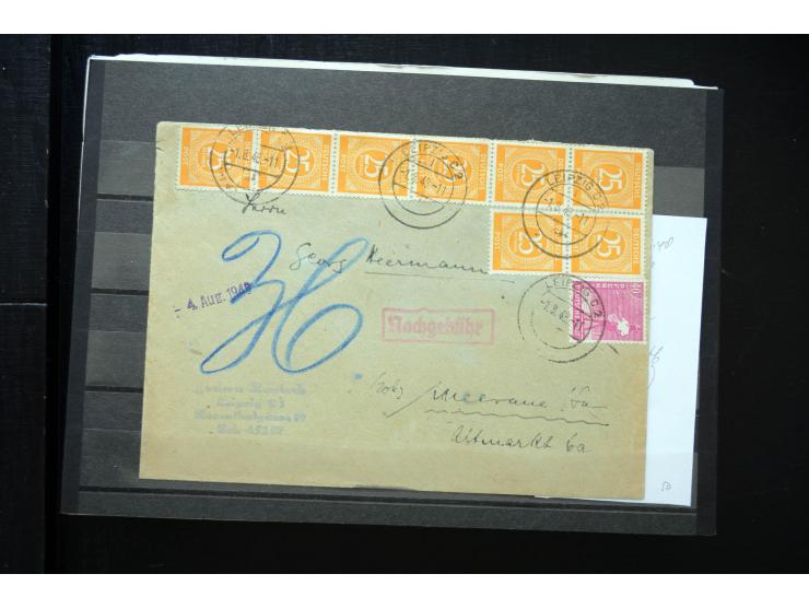 1945/50 (ca.), einige hundert Briefe, Karten und Ganzsachen mit sehr vielen besseren Verwendungen und Besonderheiten, dabei u