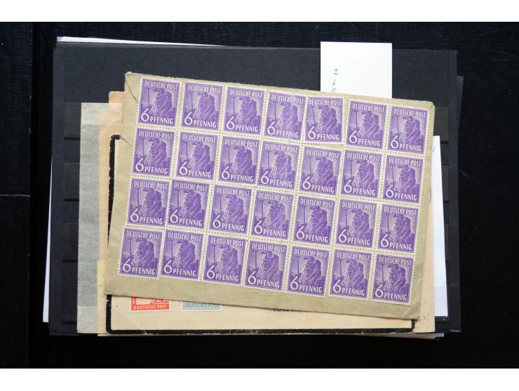 1945/50 (ca.), einige hundert Briefe, Karten und Ganzsachen mit sehr vielen besseren Verwendungen und Besonderheiten, dabei u