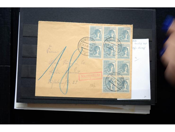 1945/50 (ca.), einige hundert Briefe, Karten und Ganzsachen mit sehr vielen besseren Verwendungen und Besonderheiten, dabei u