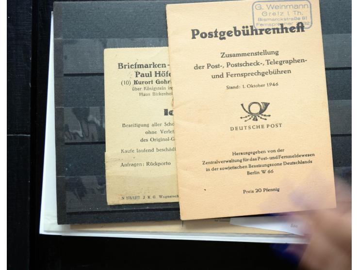 1945/50 (ca.), einige hundert Briefe, Karten und Ganzsachen mit sehr vielen besseren Verwendungen und Besonderheiten, dabei u