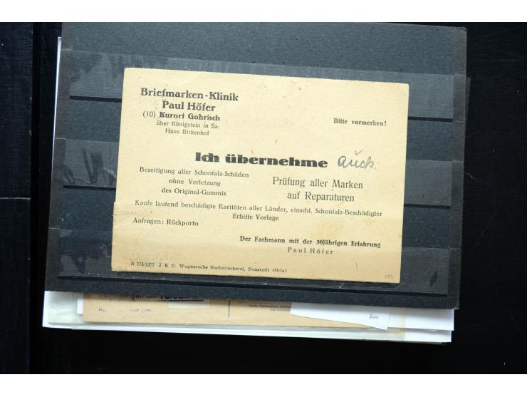 1945/50 (ca.), einige hundert Briefe, Karten und Ganzsachen mit sehr vielen besseren Verwendungen und Besonderheiten, dabei u