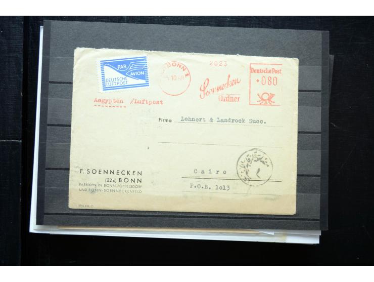 1945/50 (ca.), einige hundert Briefe, Karten und Ganzsachen mit sehr vielen besseren Verwendungen und Besonderheiten, dabei u