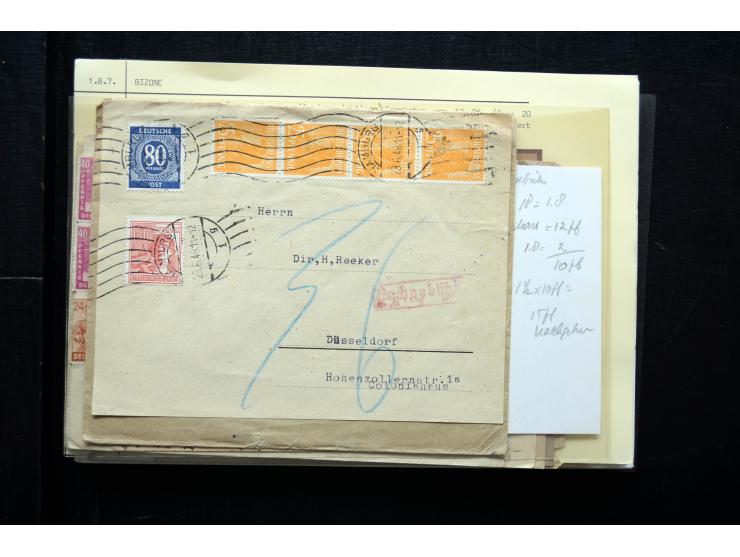1945/50 (ca.), einige hundert Briefe, Karten und Ganzsachen mit sehr vielen besseren Verwendungen und Besonderheiten, dabei u