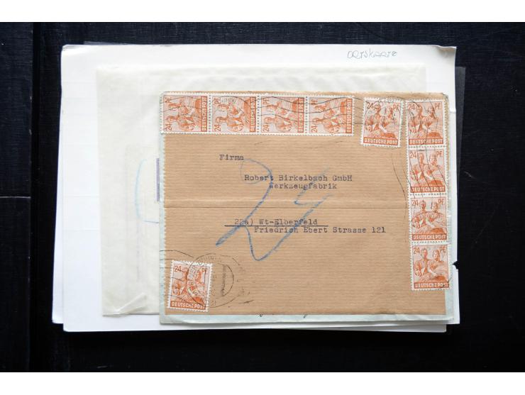 1945/50 (ca.), einige hundert Briefe, Karten und Ganzsachen mit sehr vielen besseren Verwendungen und Besonderheiten, dabei u