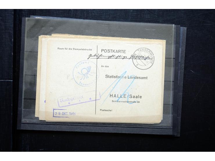 1945/50 (ca.), einige hundert Briefe, Karten und Ganzsachen mit sehr vielen besseren Verwendungen und Besonderheiten, dabei u