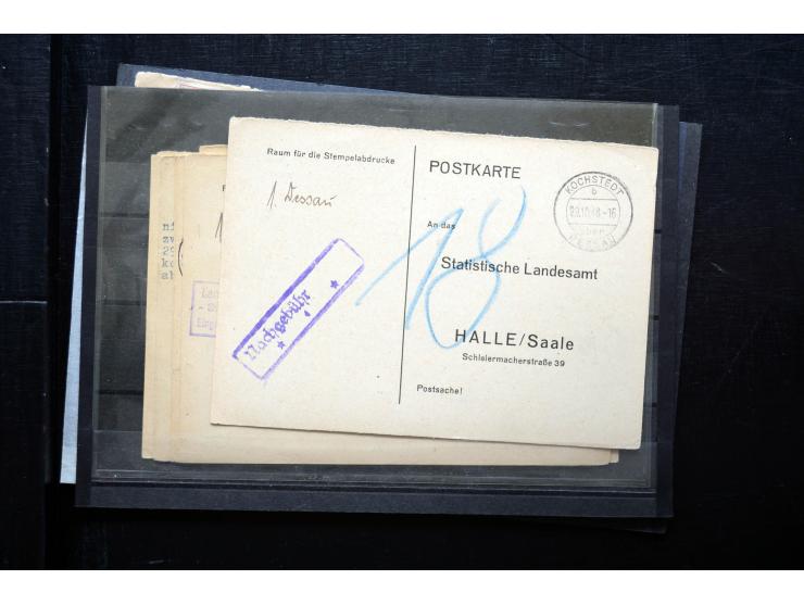 1945/50 (ca.), einige hundert Briefe, Karten und Ganzsachen mit sehr vielen besseren Verwendungen und Besonderheiten, dabei u