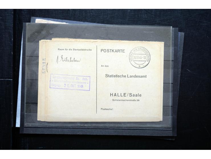 1945/50 (ca.), einige hundert Briefe, Karten und Ganzsachen mit sehr vielen besseren Verwendungen und Besonderheiten, dabei u