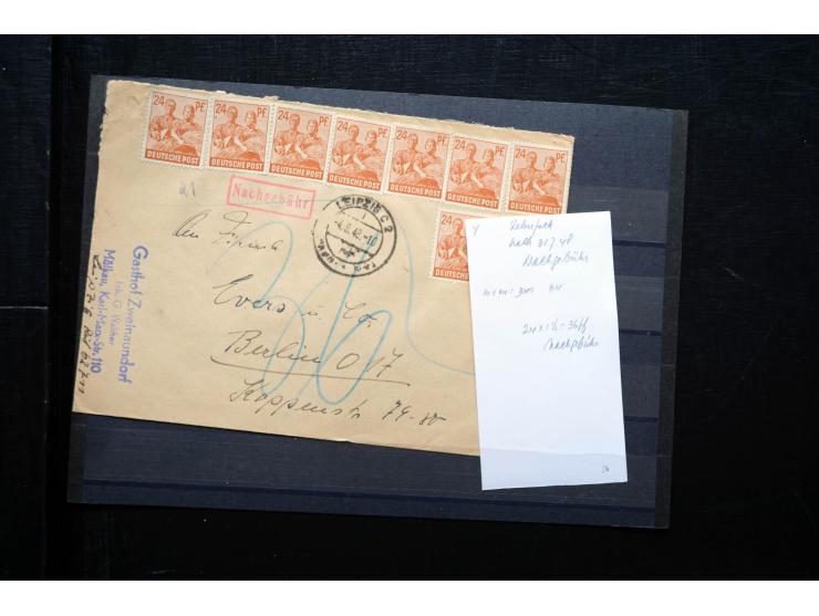 1945/50 (ca.), einige hundert Briefe, Karten und Ganzsachen mit sehr vielen besseren Verwendungen und Besonderheiten, dabei u