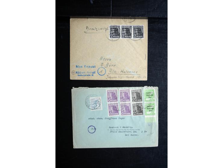 1945/50 (ca.), einige hundert Briefe, Karten und Ganzsachen mit sehr vielen besseren Verwendungen und Besonderheiten, dabei u