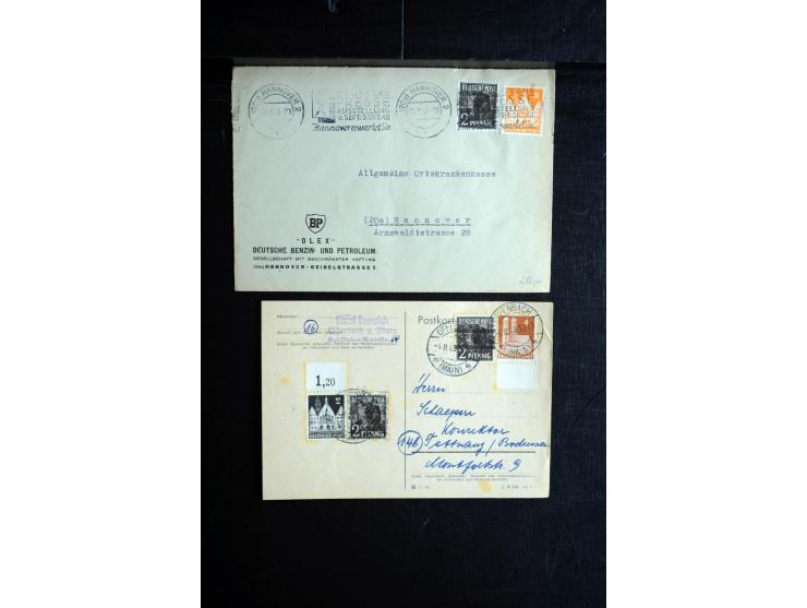 1945/50 (ca.), einige hundert Briefe, Karten und Ganzsachen mit sehr vielen besseren Verwendungen und Besonderheiten, dabei u