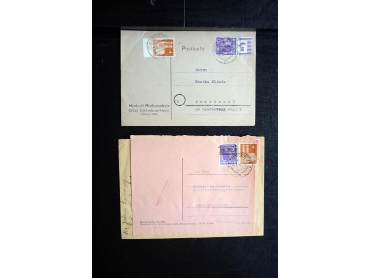 1945/50 (ca.), einige hundert Briefe, Karten und Ganzsachen mit sehr vielen besseren Verwendungen und Besonderheiten, dabei u
