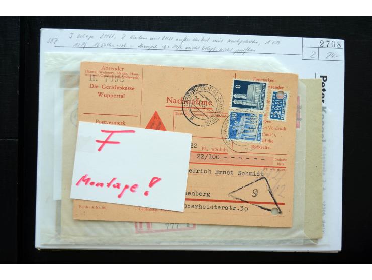 1945/50 (ca.), einige hundert Briefe, Karten und Ganzsachen mit sehr vielen besseren Verwendungen und Besonderheiten, dabei u