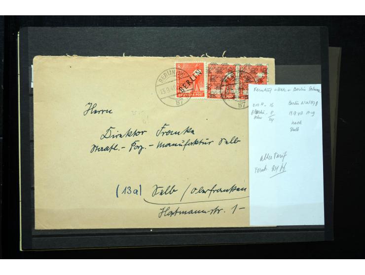 1945/50 (ca.), einige hundert Briefe, Karten und Ganzsachen mit sehr vielen besseren Verwendungen und Besonderheiten, dabei u