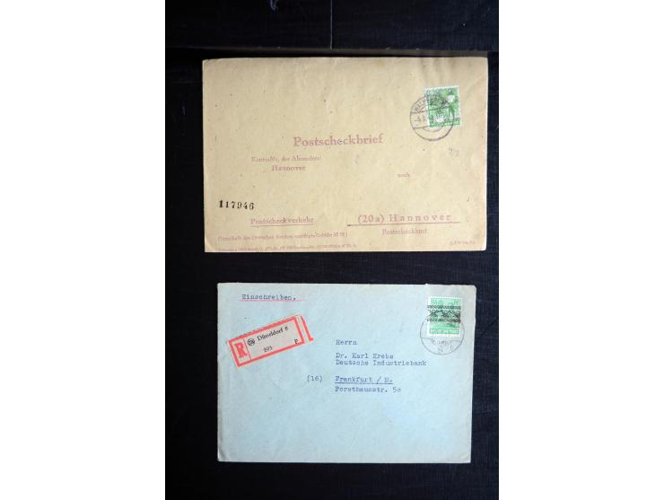 1945/50 (ca.), einige hundert Briefe, Karten und Ganzsachen mit sehr vielen besseren Verwendungen und Besonderheiten, dabei u