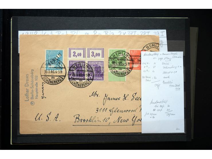 1945/50 (ca.), einige hundert Briefe, Karten und Ganzsachen mit sehr vielen besseren Verwendungen und Besonderheiten, dabei u