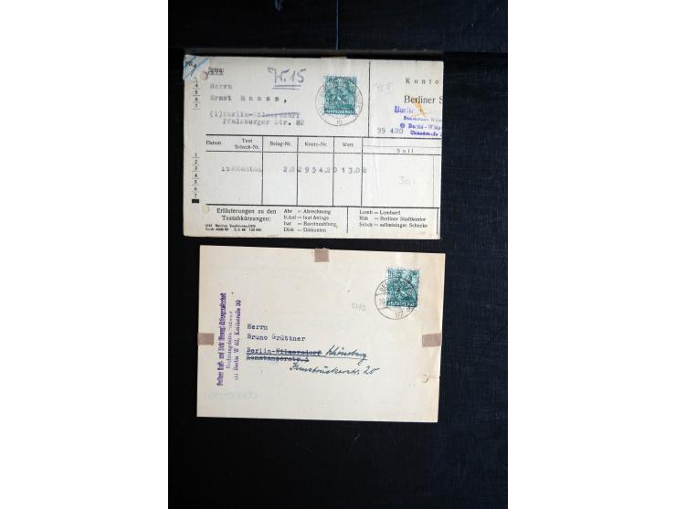 1945/50 (ca.), einige hundert Briefe, Karten und Ganzsachen mit sehr vielen besseren Verwendungen und Besonderheiten, dabei u