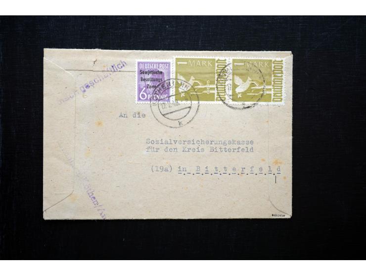 1945/50 (ca.), einige hundert Briefe, Karten und Ganzsachen mit sehr vielen besseren Verwendungen und Besonderheiten, dabei u