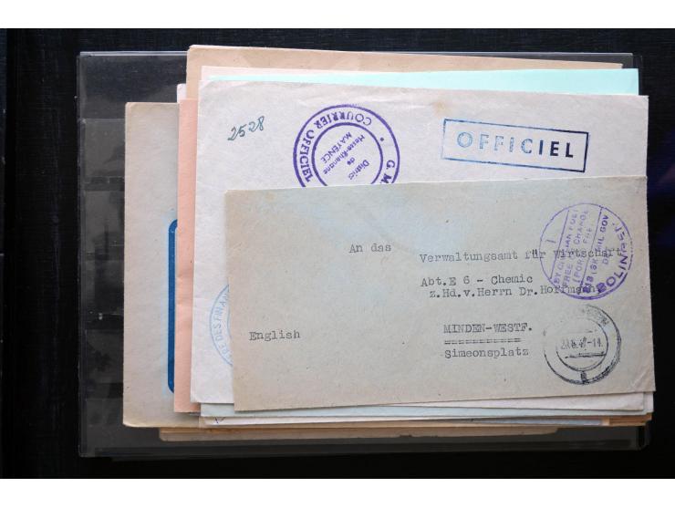 1945/50 (ca.), einige hundert Briefe, Karten und Ganzsachen mit sehr vielen besseren Verwendungen und Besonderheiten, dabei u