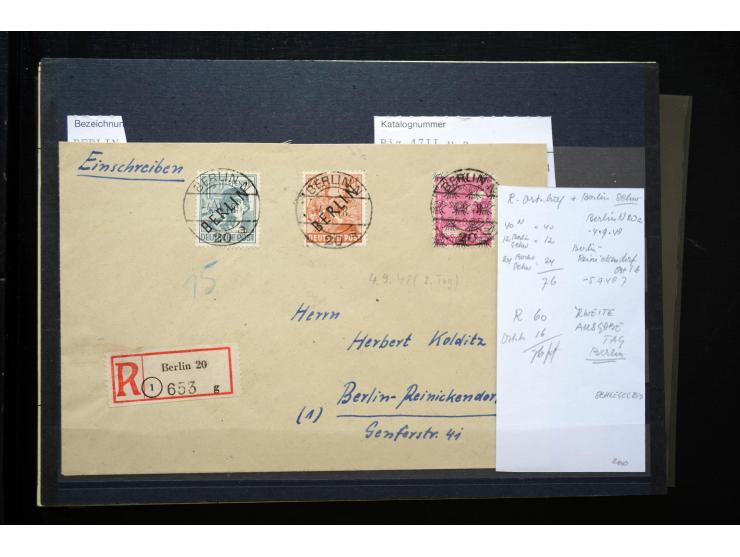 1945/50 (ca.), einige hundert Briefe, Karten und Ganzsachen mit sehr vielen besseren Verwendungen und Besonderheiten, dabei u