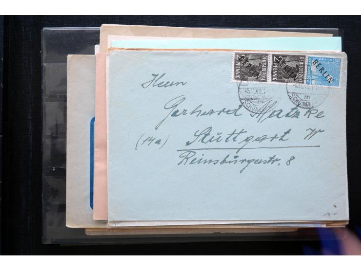 1945/50 (ca.), einige hundert Briefe, Karten und Ganzsachen mit sehr vielen besseren Verwendungen und Besonderheiten, dabei u