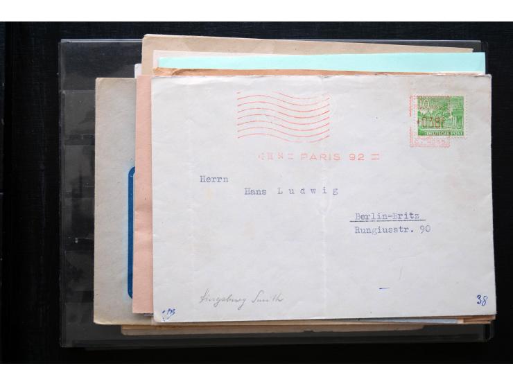 1945/50 (ca.), einige hundert Briefe, Karten und Ganzsachen mit sehr vielen besseren Verwendungen und Besonderheiten, dabei u