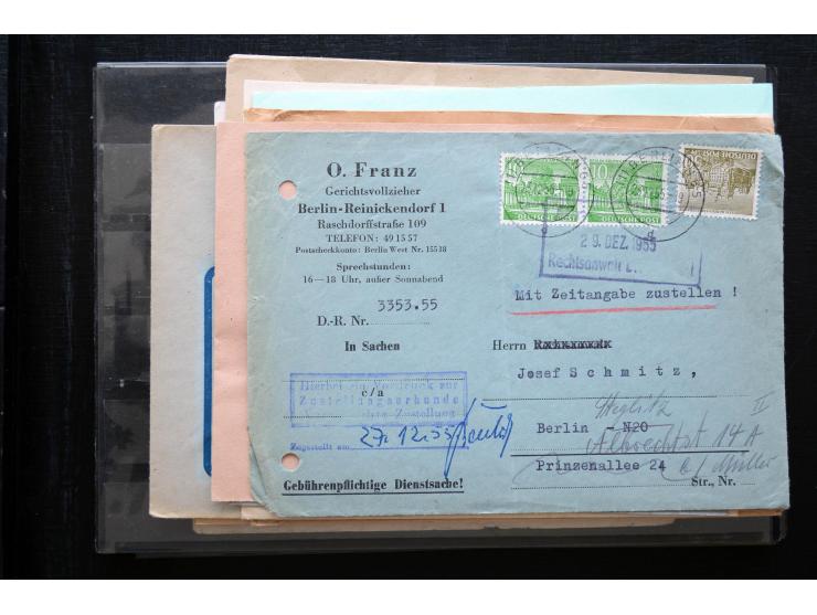 1945/50 (ca.), einige hundert Briefe, Karten und Ganzsachen mit sehr vielen besseren Verwendungen und Besonderheiten, dabei u