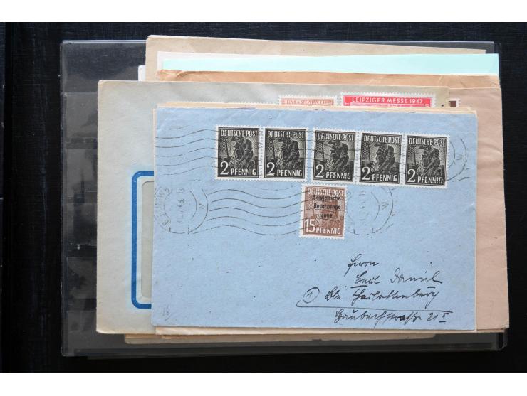 1945/50 (ca.), einige hundert Briefe, Karten und Ganzsachen mit sehr vielen besseren Verwendungen und Besonderheiten, dabei u
