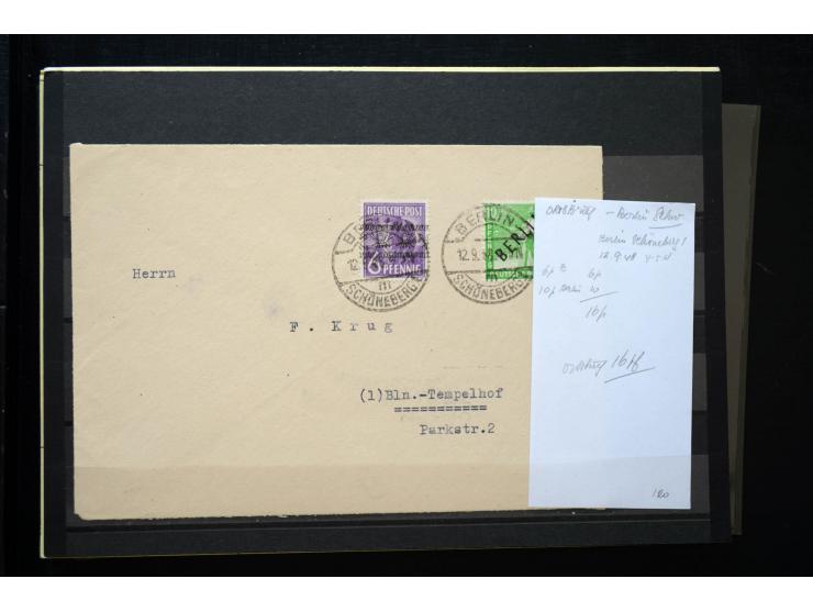 1945/50 (ca.), einige hundert Briefe, Karten und Ganzsachen mit sehr vielen besseren Verwendungen und Besonderheiten, dabei u