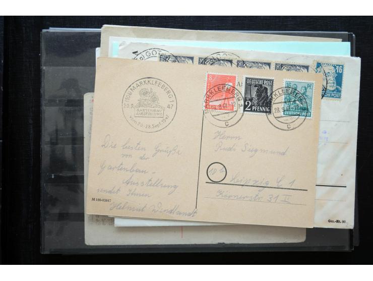 1945/50 (ca.), einige hundert Briefe, Karten und Ganzsachen mit sehr vielen besseren Verwendungen und Besonderheiten, dabei u