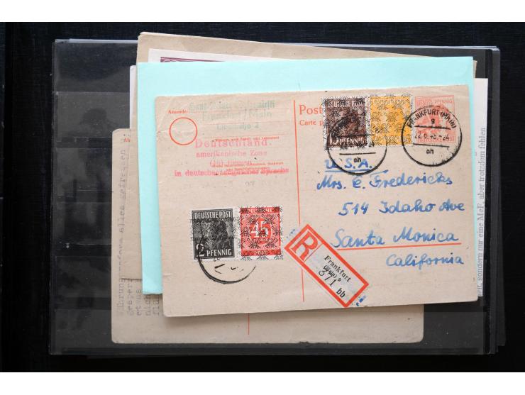 1945/50 (ca.), einige hundert Briefe, Karten und Ganzsachen mit sehr vielen besseren Verwendungen und Besonderheiten, dabei u