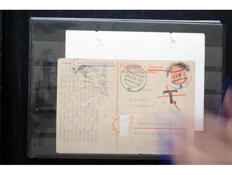 1945/50 (ca.), einige hundert Briefe, Karten und Ganzsachen mit sehr vielen besseren Verwendungen und Besonderheiten, dabei u
