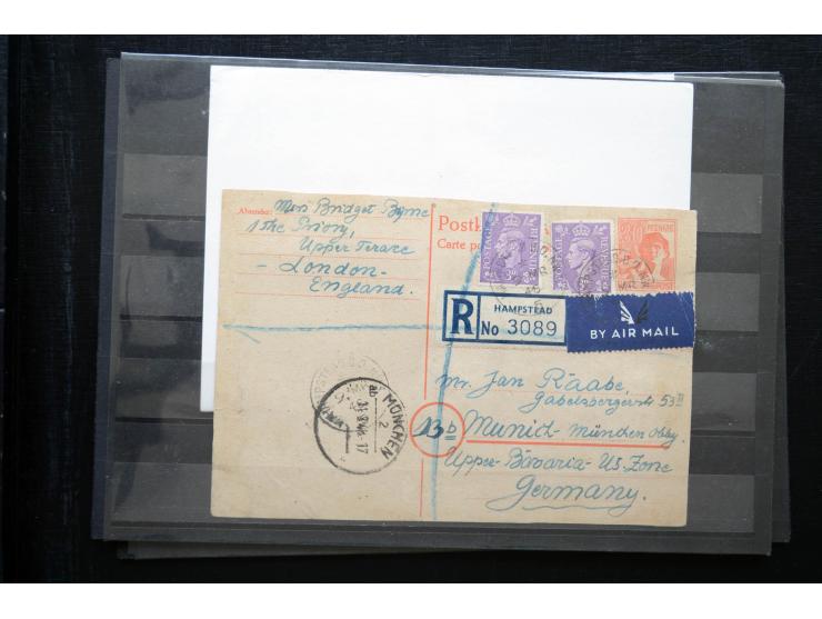 1945/50 (ca.), einige hundert Briefe, Karten und Ganzsachen mit sehr vielen besseren Verwendungen und Besonderheiten, dabei u